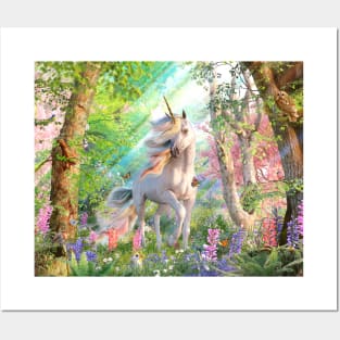 Enchanted Forest Unicorn Posters and Art